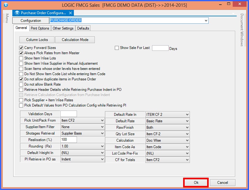 fmcg purchase order general